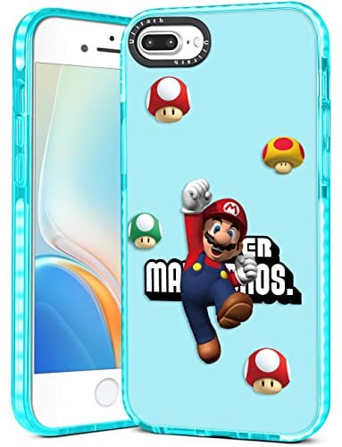 Ulirath for iPhone 6 Plus/6s Plus/7 Plus/8 Plus 5.5 Case Cute Cartoon Bros Character Designer Anime Pattern Cover Cool Funny Fashion for Girly Girls Kids Boys Bumper Soft Protective Phone Cases