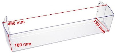 JCSPARES® - Balconcino Ripiano Porta Bottiglie 490 x 130 x 100 mm Compatibile Per Frigoriferi Samsung