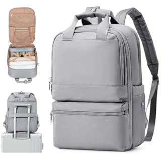 UPPACK Handgepäck Rucksack, Reiserucksack 40x20x25, 30L Wasserdicht Travel Backpack Business Rucksack Damen Weekendertasche Silbergrau