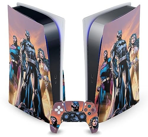 Head Case Designs Officially Licensed Justice League DC Comics Icons Trinity Comic Book Covers Vinyl Faceplate Sticker Gaming Skin Decal Cover Compatible With PS5 Disc Console & DualSense