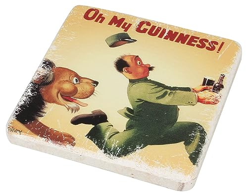Guinness Untersetzer in Stein-Optik, Löwen-Design