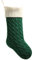 meioro 46cm Große Weihnachtsstrumpf, Kabel Gestrickt Nikolausstrumpf für Kinder, Klassische Weihnachtsstrümpfe Kamin Hängende Strümpfe für Familie Urlaub Party Dekorationen (Top White+Bottom Green)