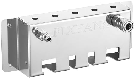 FIXFANS Pressure Washer Gun Holder, Power Washer Snow Foam Cannon Lance 1/4 Quick Connect Tool Organizer, Wall Mounted Nozzle Tips and Wand Extension Kit Storage Rack of Car Wash Accessories