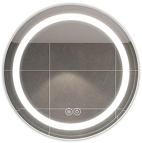 Armoire à Miroir Salle de Bain LED Ronde, Armoire de Rangement Murale, étagères pour Ranger Les Articles de Toilette, Armoire à Pharmacie avec Miroir