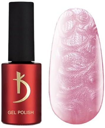 Kodi Professional Vernis Semi Permanent Set en couleurs perlées - Gel Nail Polish Tornado Collection - Vernis à ongles gel UV LED Texturé Nude et longue durée - Pastel Pink 7 ml