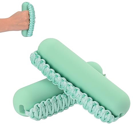 Hikeen Handgewichte-Set für Damen und Herren, weiche Hanteln mit 2 Stück (je 0,5 kg), Gehgewicht mit Handschlaufe für Aerobic, Joggen, Laufen (grün, 0,9 kg Sets)