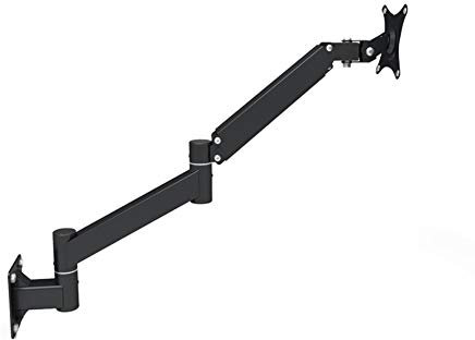 Soporte para monitor de montaje en pared, brazo de monitor multiarticulación, adecuado para pantalla de 19-24 pulgadas, soporte de trabajo de PC, acero, rodamiento de 3-5 kg (tamaño: 2 brazos de