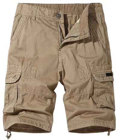 TIMELYE Cargo Shorts Herren Camouflage Mulit Taschen Herren-Shorts Kurz Cargohose Vintage Regulär Fit Bermuda Laufshorts Chino Sporthose Locker Lässige Sommershorts Kurze Jogginghos Outdoor Hosen