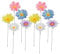 10 Stück Metall Gänseblümchen Gartenstecker - Bunte Blumenstecker Dekorative Gartenpfähle - Blumen Garten Blumenpfähle Deko Sonnenblumen für Rasen Hof Outdoor Deko