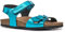 Geox J Adriel Girl C Sandales Fille, Turquoise, 27 EU
