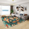 Aztekenmuster Teppich - Wohnzimmer Schlafzimmer Southwest Indianer, Großer Weicher Kurzflor, Waschbar & Rutschfest, Kinderteppich Bettvorleger 120x180 cm