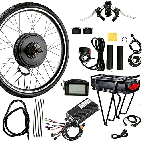 frides Electric Bicycle Brushless Motor Kit - DIY Rear Wheel E-Bike Conversion Kit With LCD Display & Battery (Optional) For Mountain Road Bike(36V250W+36V 12AH,29)