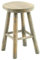 IDIMEX Hocker Bombay massiver Teak Hocker grau, Vielseitiger Blumenhocker, Kinderhocker, Dekohocker, Beistelltisch