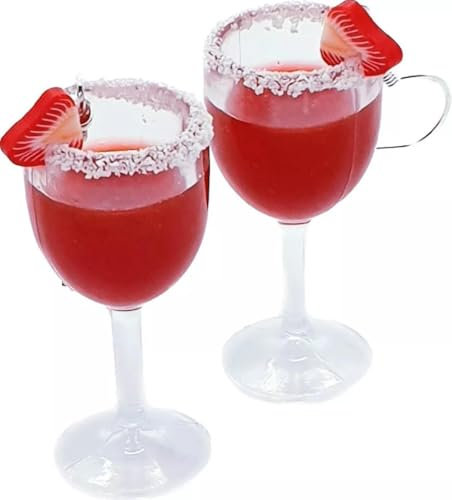 Strawberry Daiquiri Cocktail Earrings - Mixed Up Dolly