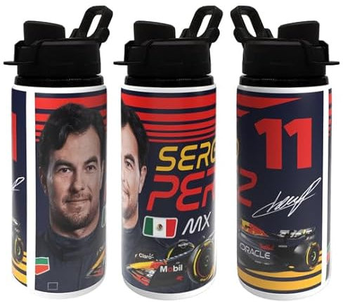 Perez Water Bottle 600ml Wht/Blk Lid