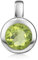MATERIA Peridot Anhänger Edelstein Silber 925 - grün rund facettiertKA-140-Peridot_ohne Kette