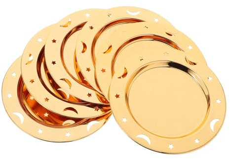 TOPBATHY 1 Satz Tablett Dessertschalen Für Den Desserttisch Dessert-display Kuchenblech Metallplatten Obstschalen Zum Servieren Für Partys Donut-partyteller Zinklegierung Golden 6st
