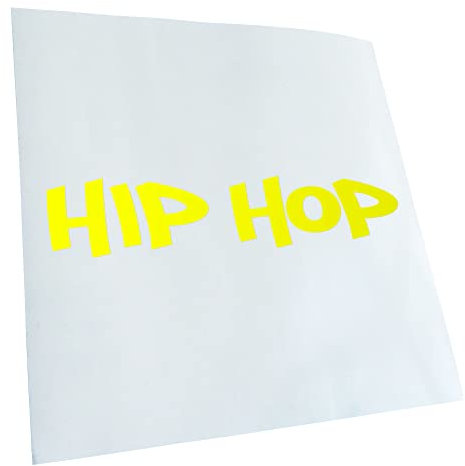 Kiwistar - Autoaufkleber - Neongelb - 20x5cm Hip Hop Musik Gangsta Style Rap Ghetto Aufkleber für Auto, Laptop, Fahrrad, LKW, Motorrad mehrfarbig JDM Decal Racing