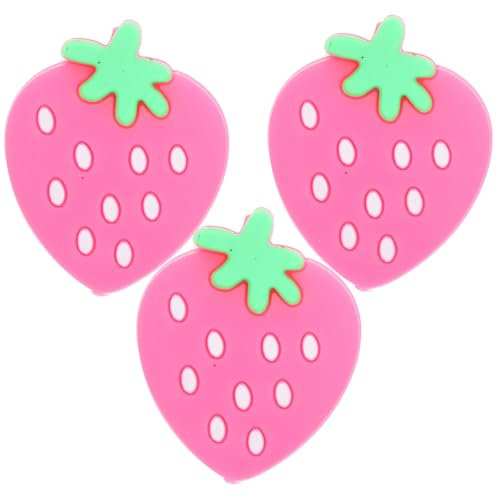 Milisten Tennisschläger-dämpfer 3 Stück Tennisschläger-dämpfer Tennis-stoßdämpfer Silikonmaterial Armkomfort Erdbeere