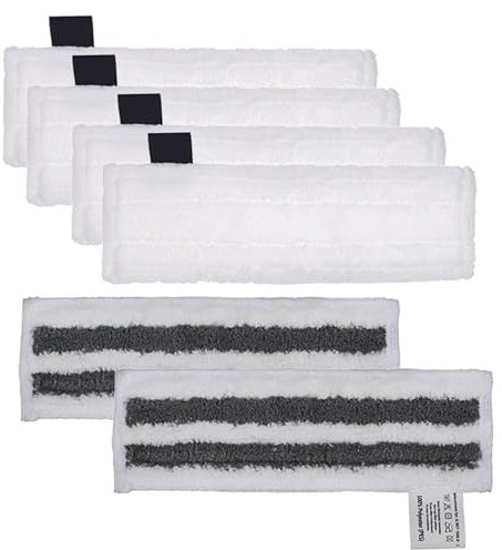 kingsea Microfibre Cloth Cover Compatible con Karcher SC Steam Cleaner, Steam Floor Cloth Steam Pocket Mop Pads Set for Karcher SC SC2 SC3 SC4 SC5 Steam Cleaner Vacuum