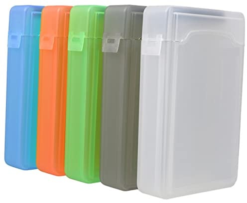 DOITOOL Festplattengehäuse 2.5 Zoll Schutzhülle Für Tragbare Festplatten Stoßfeste Festplattenbox Aufbewahrungsboxen 5Er Set Für Büro Und Zuhause Kompakt Und Platzsparend