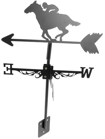 ibasenice Veleta De De Caballos para Exteriores con Forma De Viento para Jardín para Césped Veleta De Metal Decoración De Jardín Veleta De Suelo Aleación De Zinc