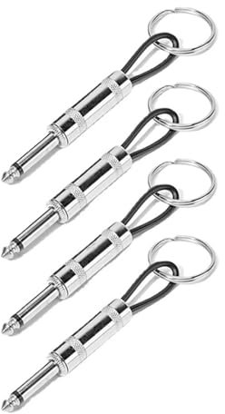 YOUNIEYO 4 Pcs Guitar Plug Keychain for Marshall JCM800 Amp Key Hooks Wall Mounted Key Holder Guitar Hook Keychain for Home Studio or Entryway Organisation with 6.35mm Audio Plug