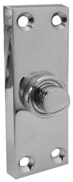 Kooples Hardware 80x30mm Jedo & Antique Bell Pushes – Traditional Brass Doorbell Button for Period Homes – Classic Surface Mount Design with Vintage Style Finish (Polished Chrome)