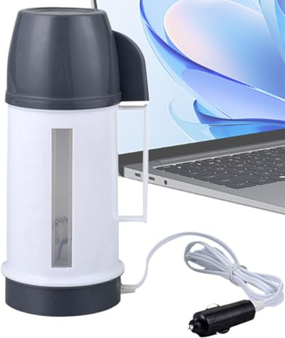 Wuvfojca Bollitore elettrico da tè – 12/24 V pentole portatili | Caldaia ad acqua calda, per viaggi quotidiani su strada, viaggi, viaggi in auto, campeggio, viaggi all'aperto