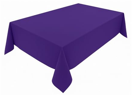Hochwertige Tischdecke aus Minimate Gewebe. Modern, glatt, breiter Saum, bügelfrei, strapazierfähig, waschbar, trocknergeeignet. Küche und Wohnzimmer. Größe und Farbe wählbar. (Lila, 100 x 100)