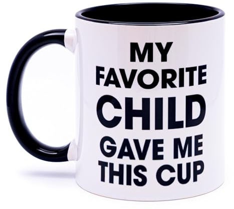 YOWINKE Funny Fathers Day Dad Gifts Stepdad My Favorite Child Gave Me This Cup Birthday Gifts for Men Papa Grandpa from Daughter Mug Grandpa, Husband