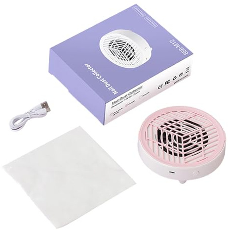Nail Fan Dust Collector Quiet Electric Extractor | Nail Drill Dust Collector for Women Beginners Home Salon Manicure Beauty Station