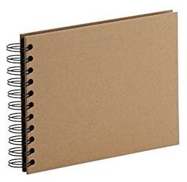 Rössler Papier 1329452621 - S.O.H.O. Wire-O Fotoalbum 195 x 145 mm, 40 offwhite Seiten, Kraft, 1 Stück