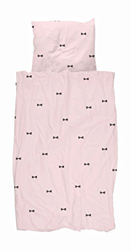 Snurk Bettwäsche Bow Tie Pink 135 x 200 cm 100% Baumwolle Fliege rosa