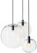 MZStech Spherical Classical Glass Pendant Light Creativa Single Light Head Glass Lamp, Base de techo E27 Bombilla (20CM)