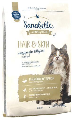 Sanabelle Hair & Skin Dry Cat Food for Breed Cats to Support Optimal Fur Expression 1 x 400 g