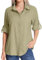 Jessie Kidden Women's Hiking Long Sleeve Fishing Cargo Shirt UPF 50+ for Safari Camping Travelling Quick Dry #5019-Light Khaki-M