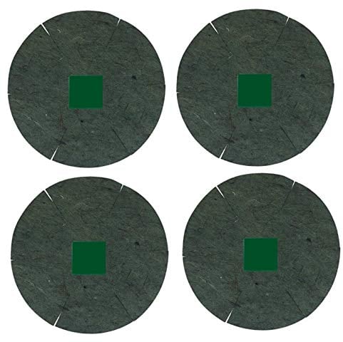 Hanging Basket Liner 16 Inch Natural Green Jute – 4 Pack - Pre-Cut Round Shaped Fibre Base for Flower Pots & Planters - Easy Fit for Home & Garden Plant Care