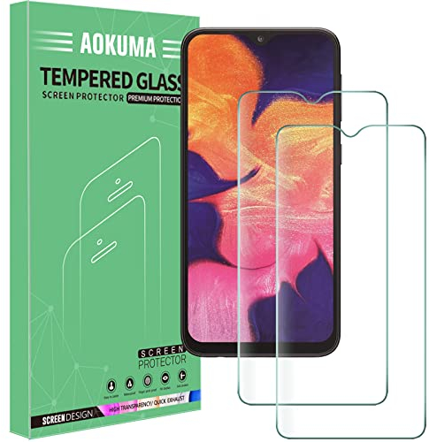 AOKUMA Samsung Galaxy A10 Verre Trempé, [Lot de 2] Verre Trempé Samsung Galaxy A10 [0.26mm] [Extrêmement résistant aux rayures] [Haute définition][Facile à installer] protections d'écran