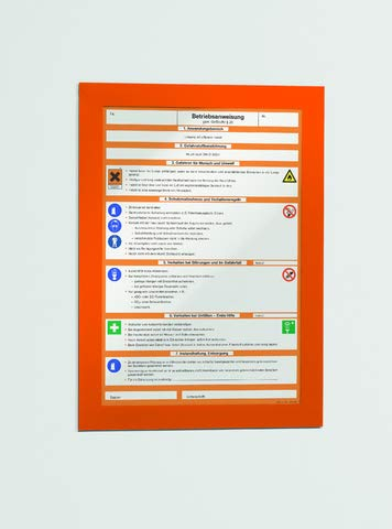 Durable Magnetrahmen DURAFRAME® - A4, 322 x 236 mm, orange; Packungsinhalt: 2 Stück
