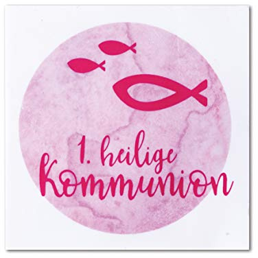 Rayher 31631258 Wachsmotiv Watercolor- Heilige Kommunion, rosé, 6,7 x 6,7 cm, 1 Stück, zum Gestalten von Kerzen für die Kommunionsfeier