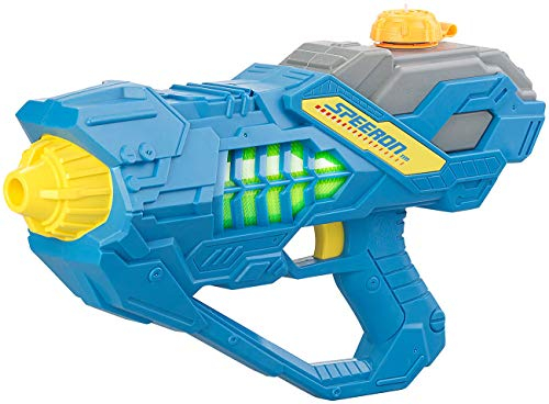 Speeron Wasserpistole elektrisch: Batteriebetriebene Wasser-Spritzpistole mit LED-Lichteffekt, 450 ml (Wasserspritzpistole elektrisch, Elektrische Spritzpistole Wasser, Elektrischer Pumpe)