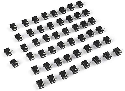 Dc Connector, 50 pcs DC Power Jack Socket/Connector, 5.5mm x 2.1mm DC Power Barrel Jack Adapter Breadboard DC Connector Plug Compatible with Ardunio