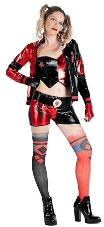 Ciao- Harley Quinn Classic costume déguisement fille femme adulte original DC Comics (Taille M)