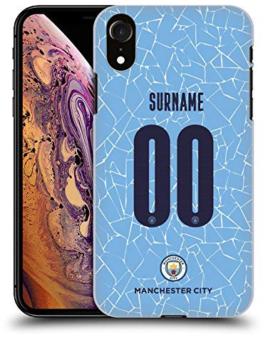 Head Case Designs Officially Licensed Custom Customised Personalised Manchester City Man City FC Home 2020/21 Badge Kit Hard Back Case Compatible With Apple iPhone XR