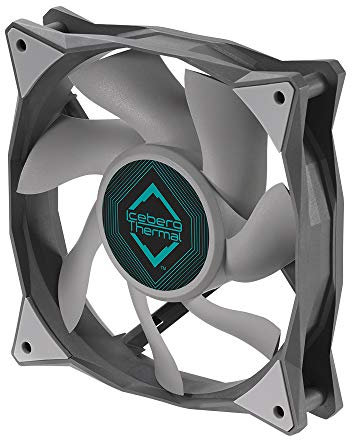 Iceberg Thermal IceGALE Premium 120mm- 1850 RPM, 4 Pines, Ventilador de PC de 120 mm, ventilador pwm (gris)