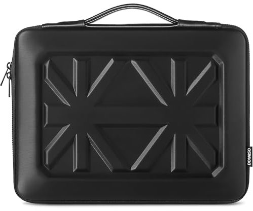 DOMISO 15.6 Shockproof Waterproof Laptop Sleeve Protective Hardshell Laptop Case for 15.6 Laptops / Apple / Lenovo IdeaPad / Aspire E15 / HP Envy 15 / Dell / ASUS , Black