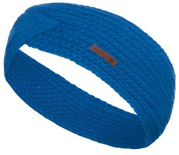 Knit Factory - Joy Stirnband - Gestricktes Damen Haarband - Ohrenwärmer mit Wolle - Hochwertige Qualität - Cobalt