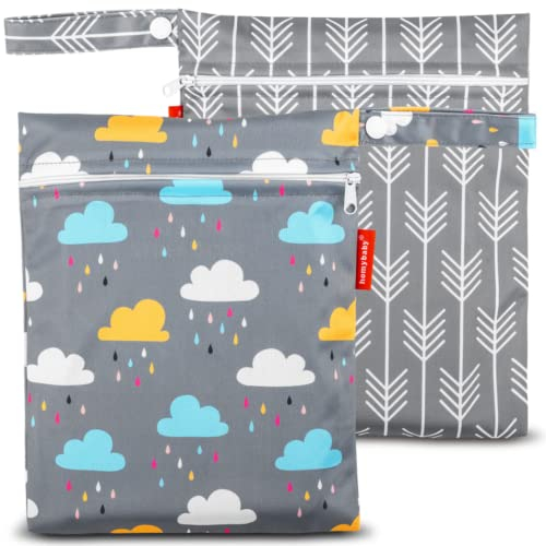 HOMYBABY® Wet bag pannolini lavabili - Borsetta porta pannolini ecologica e impermeabile - Wetbag porta costume bagnato da usare come borsa pannolini lavabili