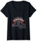 Damen Das ist Border Collie Glitzer Hund Hunde Hundemama Pfote T-Shirt mit V-Ausschnitt
